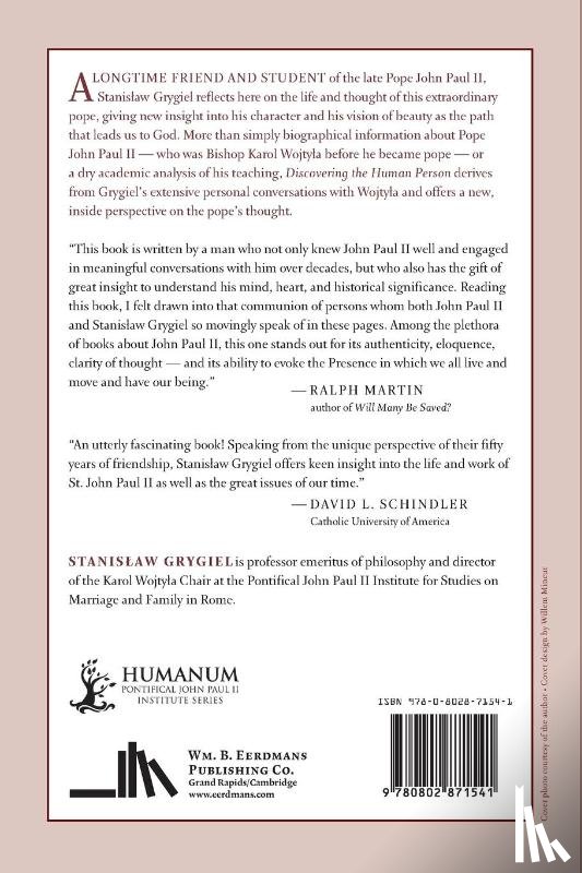 Grygiel, Stanislaw - Discovering the Human Person
