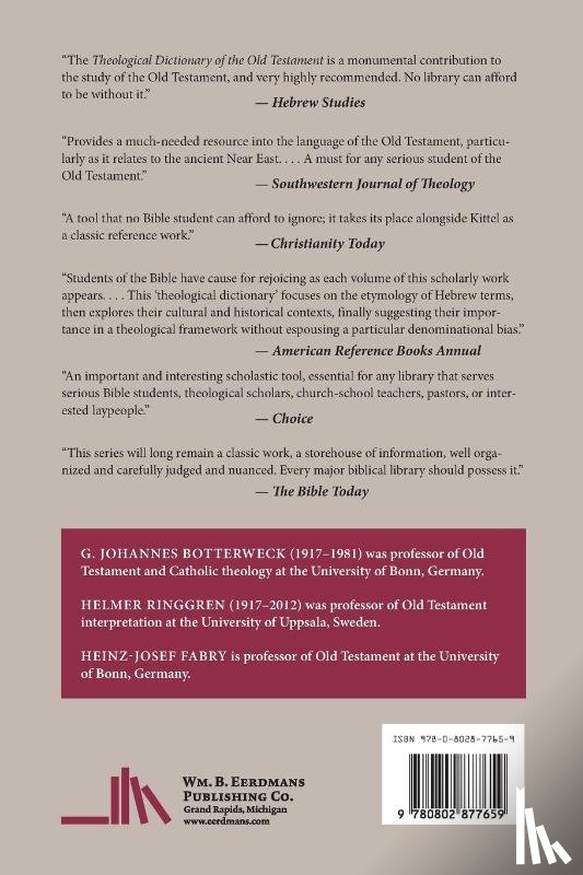  - Theological Dictionary of the Old Testament, Volume XIV