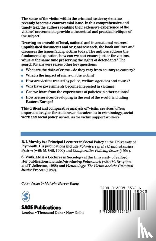 Mawby, R I, Walklate, Sandra - Critical Victimology