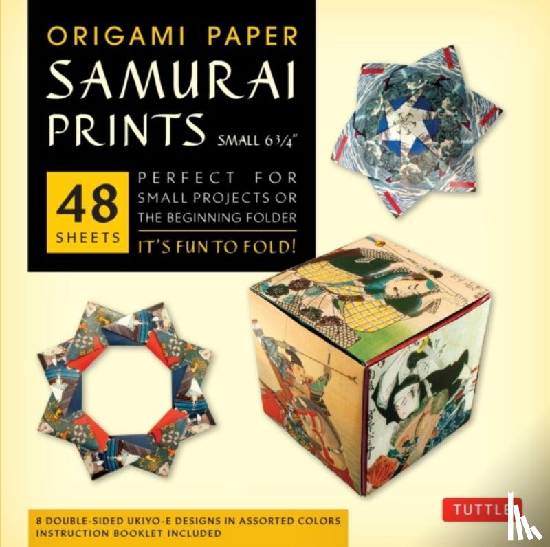 Tuttle Studio - Origami Paper - Samurai Prints - Small 6 3/4 - 48 Sheets: Tuttle Origami Paper: Origami Sheets Printed with 8 Different Designs: Instructions for 6 Pr