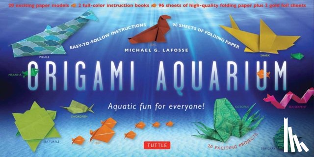 Lafosse - Origami Aquarium Kit: Aquatic Fun for Everyone!: Kit with Two 32-Page Origami Books, 20 Projects & 98 Origami Papers: Great for Kids & Adults!