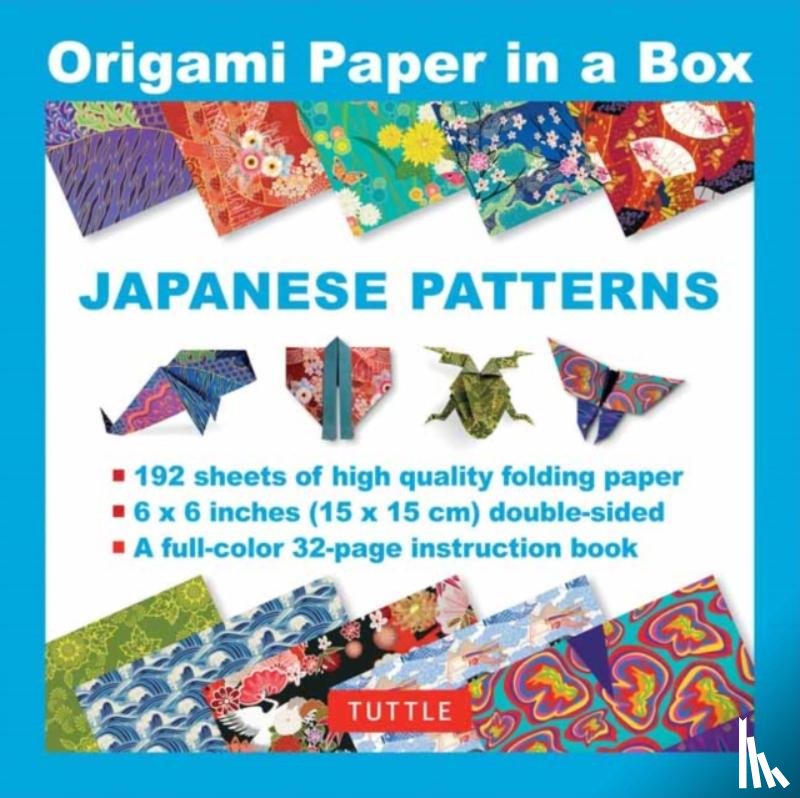 Tuttle Publishing - Origami Paper in a Box - Japanese Patterns: 192 Sheets of Tuttle Origami Paper: 6x6 Inch High-Quality Origami Paper Printed with 10 Different Patterns