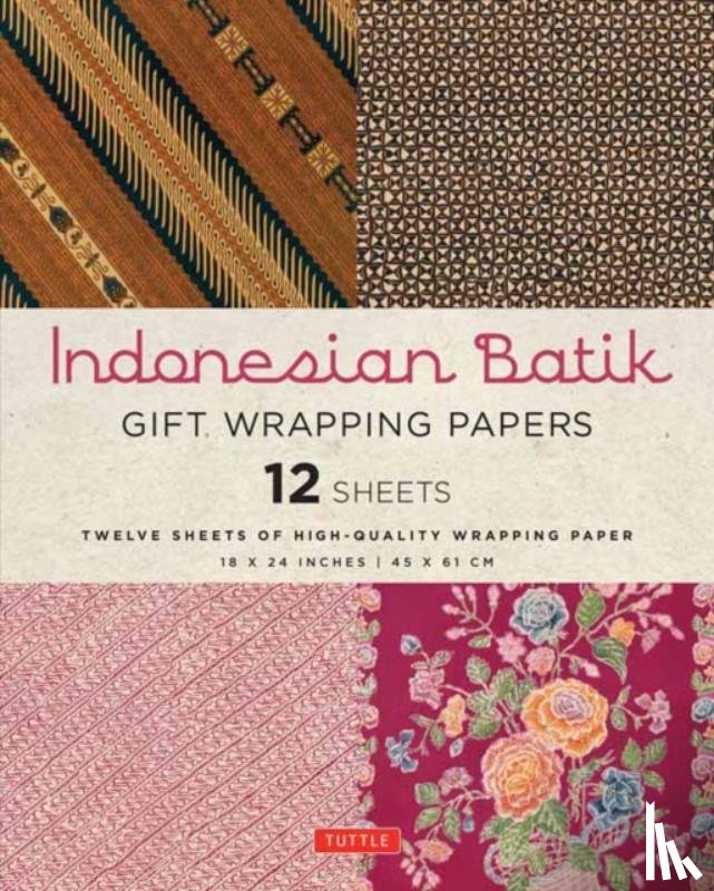  - Indonesian Batik Gift Wrapping Papers - 12 Sheets