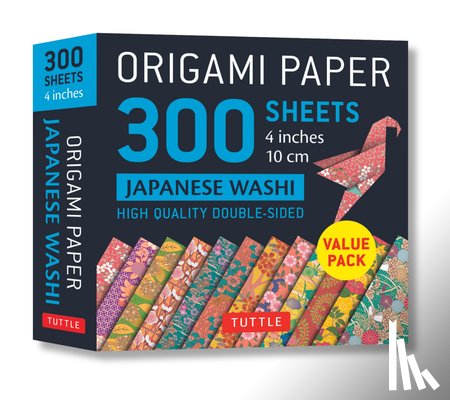 Tuttle Studio - Origami Paper 300 Sheets Japanese Washi Patterns 4 (10 CM): Tuttle Origami Paper: Double-Sided Origami Sheets Printed with 12 Different Designs