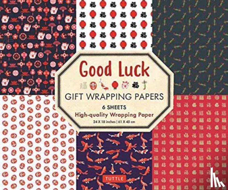 Publishing, Tuttle - Good Luck Gift Wrapping Papers - 6 Sheets