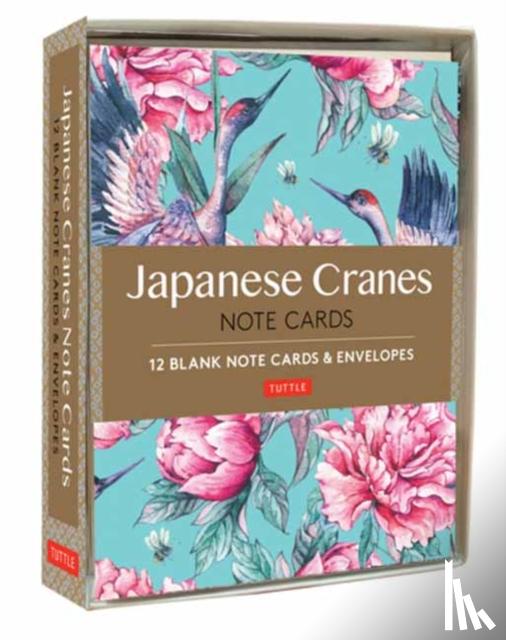 Tuttle Studio - Japanese Cranes Note Cards: 12 Blank Note Cards & Envelopes (6 X 4 Inch Cards in a Box)