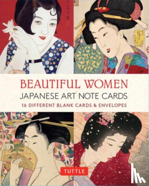 Tuttle Publishing - Beautiful Women in Japanese Art, 16 Note Cards: 16 Different Blank Cards with 17 Patterned Envelopes (Japanese Woodblock Prints)