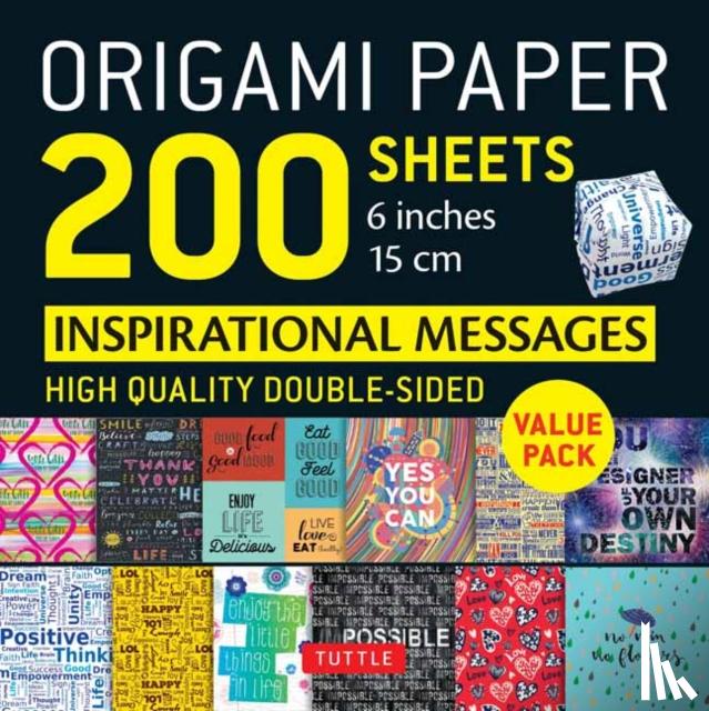  - Origami Paper 200 sheets Inspirational Messages 6" (15 cm)