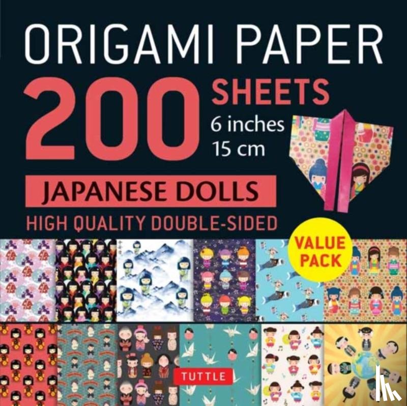  - Origami Paper 200 sheets Japanese Dolls 6" (15 cm)