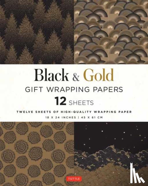 Tuttle Publishing - Black and Gold Gift Wrapping Papers