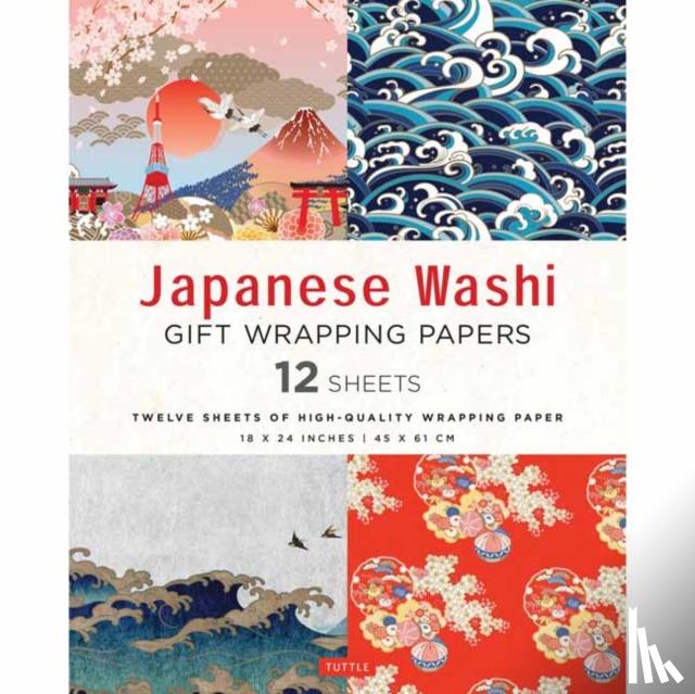  - Japanese Washi Gift Wrapping Papers - 12 Sheets