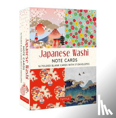 Tuttle Studio - Japanese Washi, 16 Note Cards: 16 Different Blank Cards with 17 Patterned Envelopes in a Keepsake Box!