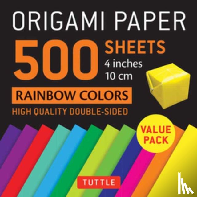  - Origami Paper 500 sheets Rainbow Colors 4" (10 cm)