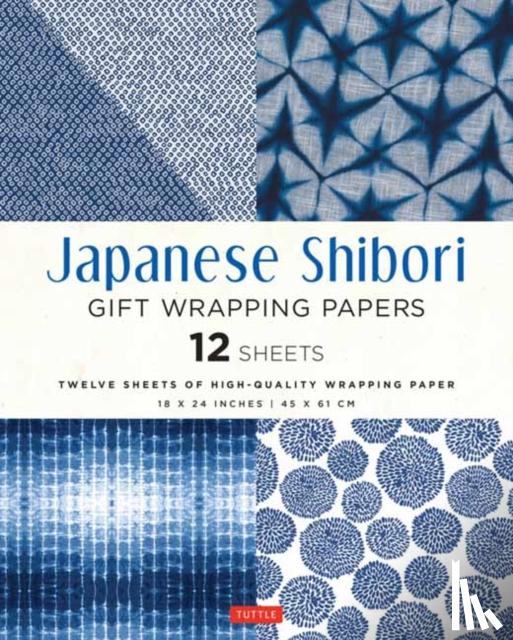  - Japanese Shibori Gift Wrapping Papers - 12 Sheets