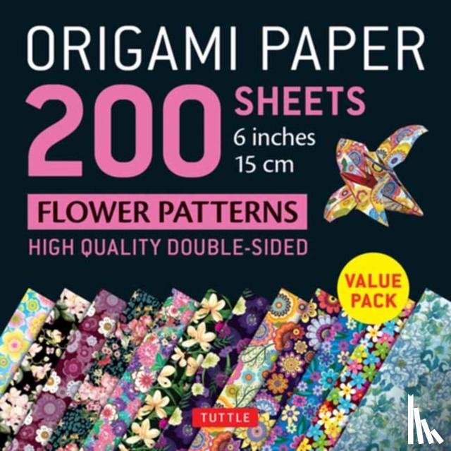 - Origami Paper 200 sheets Flower Patterns 6" (15 cm)