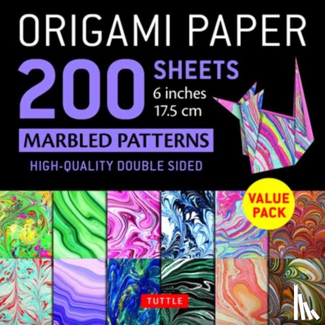 Tuttle Publishing - Origami Paper 200 Sheets Marbled Patterns 6 (15 CM): Tuttle Origami Paper: High-Quality Double Sided Origami Sheets Printed with 12 Different Patterns