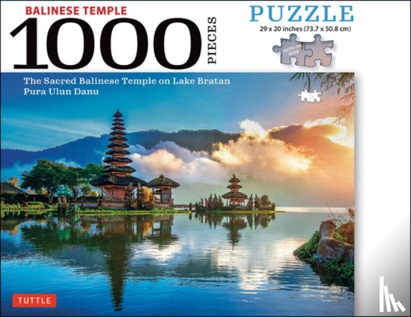 Tuttle Studio - Balinese Temple - 1000 Piece Jigsaw Puzzle: The Sacred Balinese Temple on Lake Bratan, Pura Ulun Danu (Finished Size 29 In. X 20 In.)