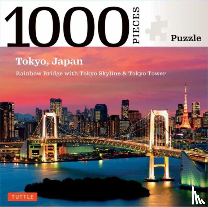 Tuttle Studio - Tokyo Skyline and Rainbow Bridge - 1000 Piece Jigsaw Puzzle: The Rainbow Bridge and Tokyo Tower (Finished Size 24 in X 18 In)