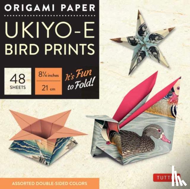  - Origami Paper 8 1/4" (21 cm) Ukiyo-e Bird Print 48 Sheets