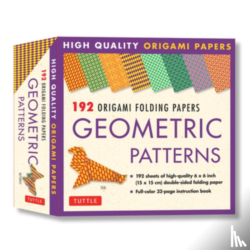 Tuttle Studio - Origami Folding Papers - Geometric Patterns - 192 Sheets: 10 Different Patterns of 6 Inch (15 CM) Double-Sided Origami Paper (Includes Instructions fo