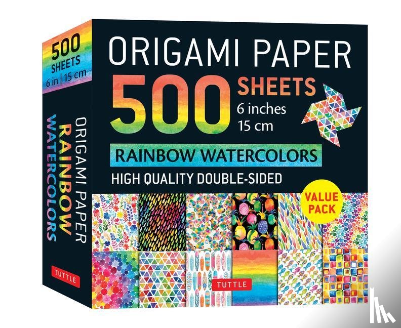  - Origami Paper 500 sheets Rainbow Watercolors 6" (15 cm)