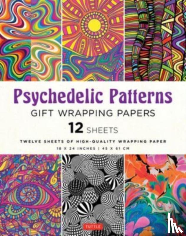  - Psychedelic Patterns Gift Wrapping Papers - 12 sheets