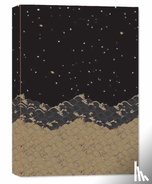  - Golden Waves Dotted Hardcover Journal