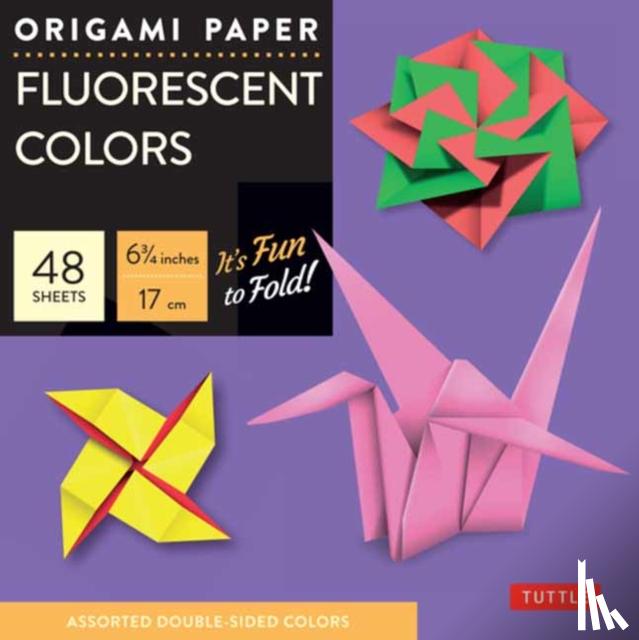  - Origami Paper - Fluorescent Colors - 6 3/4" - 48 Sheets