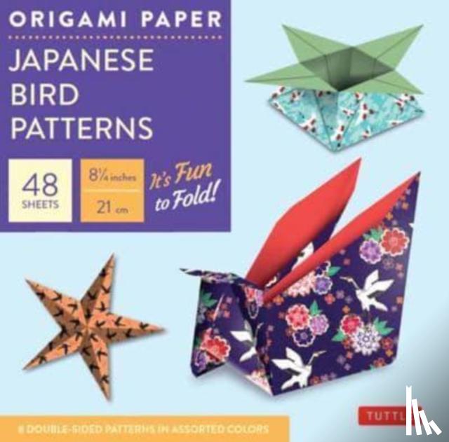  - Origami Paper - Japanese Bird Patterns - 8 1/4" - 48 Sheets