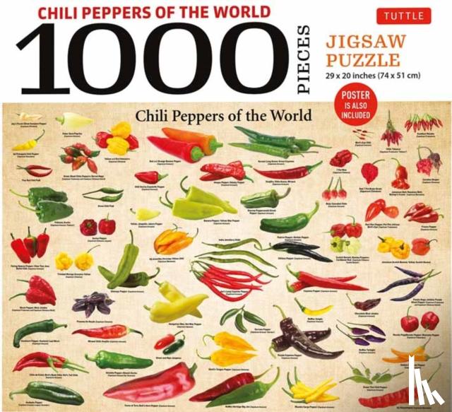 Tuttle Studio - Chili Peppers of the World - 1000 Piece Jigsaw Puzzle: For Adults and Families - Finished Puzzle Size 29 X 20 Inch (74 X 51 CM); A3 Sized Poster