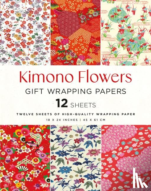  - Kimono Flowers Gift Wrapping Papers - 12 sheets