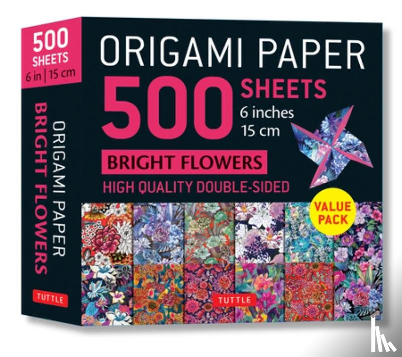  - Origami Paper 500 sheets Bright Flowers 6" (15 cm)