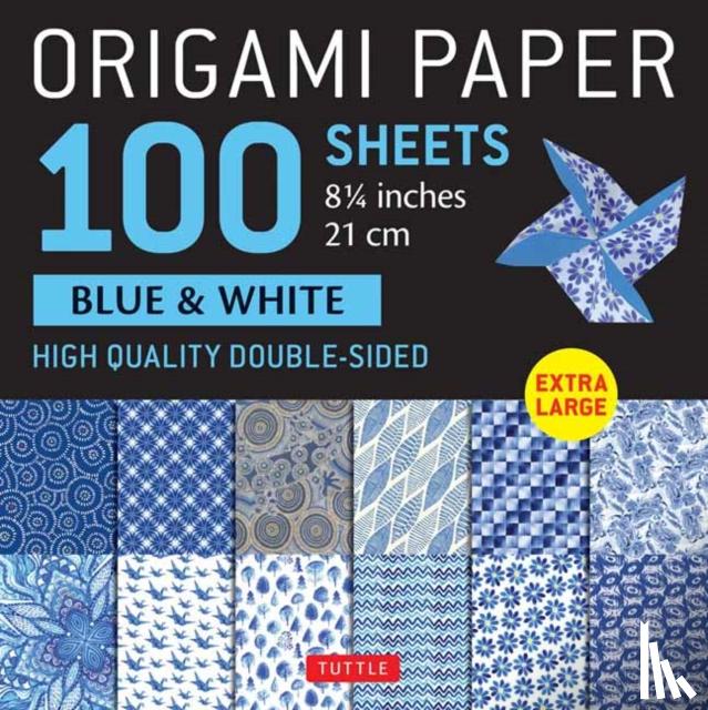  - Origami Paper 100 sheets Blue & White 8 1/4" (21 cm)