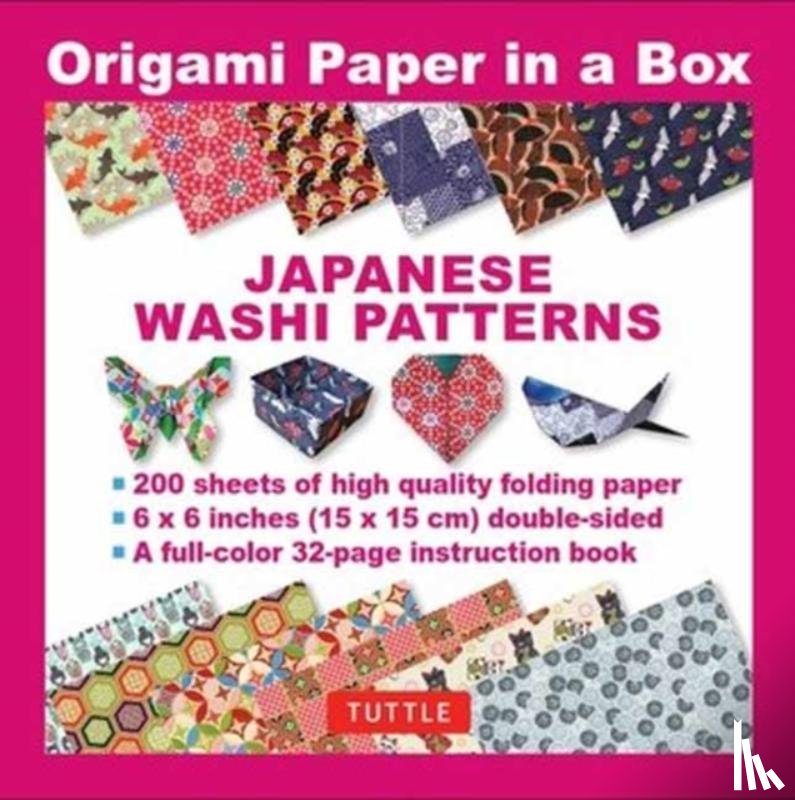 Tuttle Studio - Origami Paper in a Box - Japanese Washi Patterns: 200 Sheets of Tuttle Origami Paper: 6x6 Inch Origami Paper Printed with 12 Different Patterns: 32-Pa