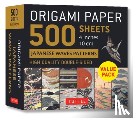  - Origami Paper 500 sheets Japanese Waves 4" (10 cm)
