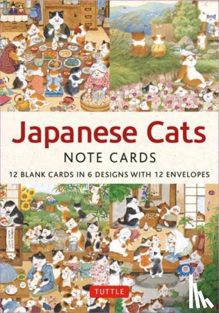 Broderick, Setsu - Japanese Cats - 12 Blank Note Cards: In 6 Original Illustrations by Setsu Broderick with 12 Envelopes in a Keepsake Box
