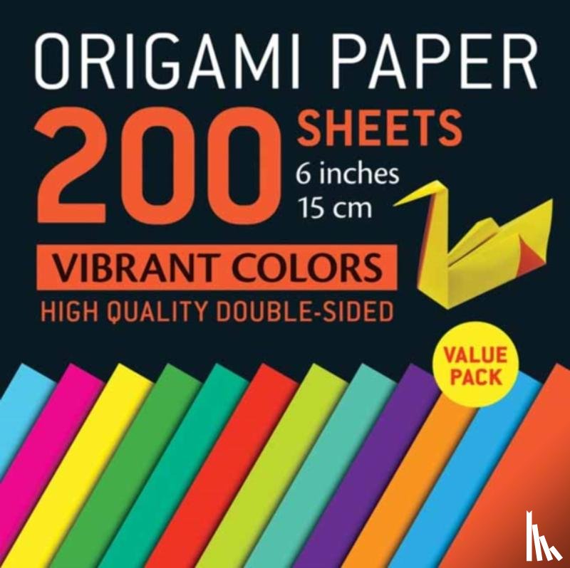  - Origami Paper 200 sheets Vibrant Colors 6" (15 cm)