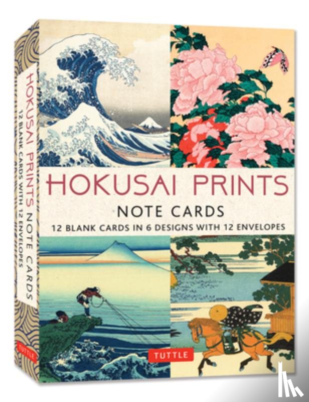 Hokusai - Hokusai Prints Note Cards - 12 Cards: 12 Blank Cards in 6 Lovely Prints (2 Each) with 12 Patterned Envelopes in a Keepsake Box