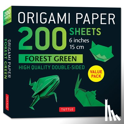  - Origami Paper 200 sheets Forest Green 6"a