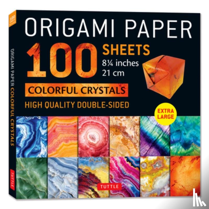  - Origami Paper 100 sheets Colorful Crystals 8 1/4"