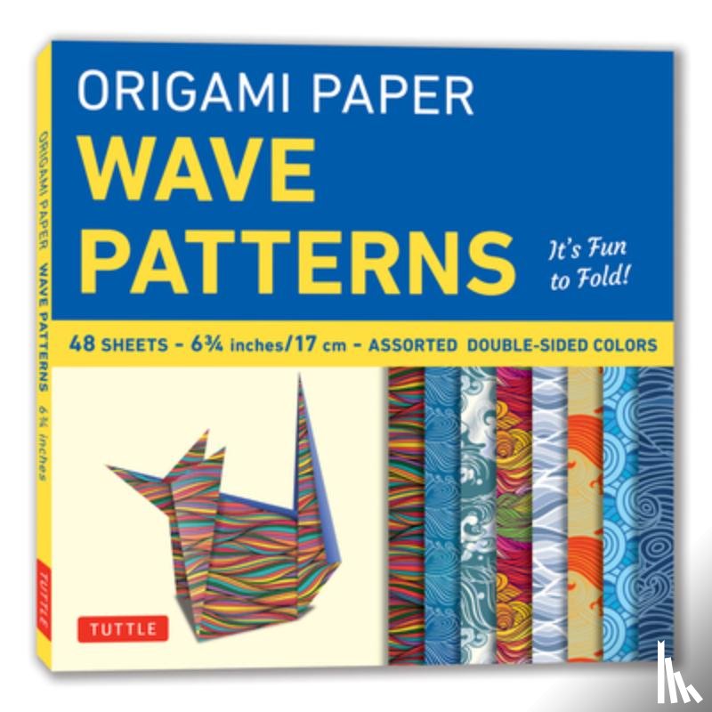  - Origami Paper - Wave Patterns - 6 3/4 inch - 48 Sheets