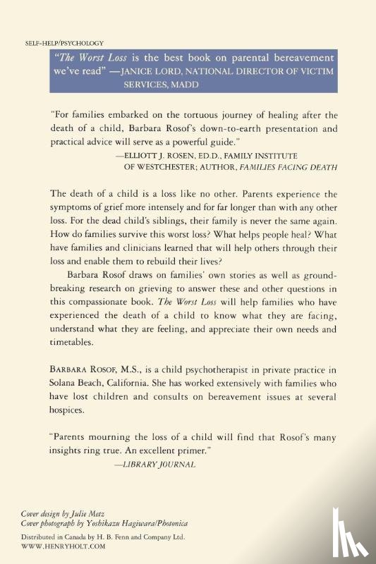 Rosof, Barbara D. - The Worst Loss