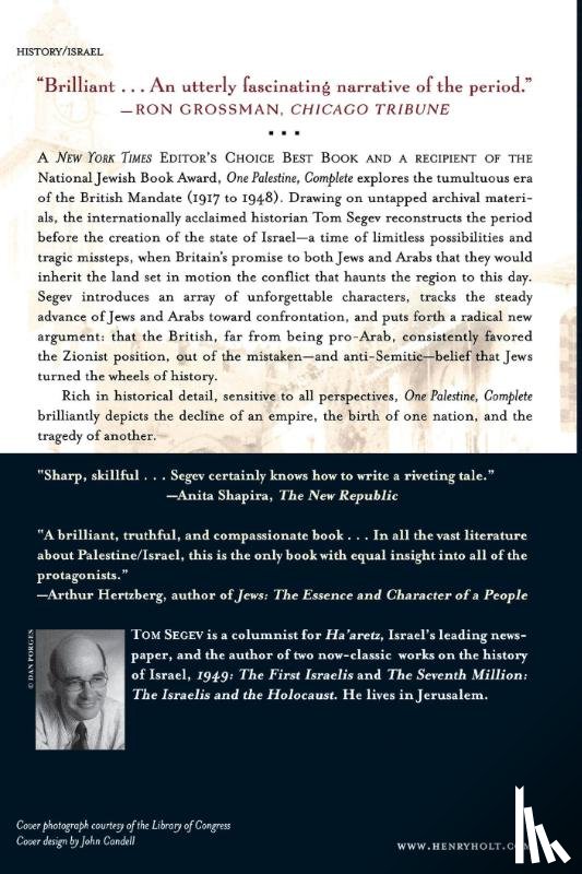 TOM SEGEV - ONE PALESTINE COMPLETE