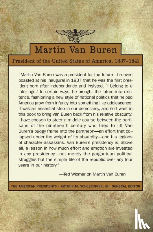 Widmer, Ted, Schlesinger, Arthur Meier, Widmer, Edward L. - Martin Van Buren