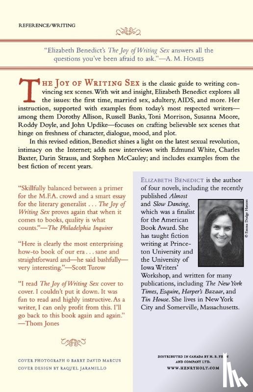 Benedict, Elizabeth - The Joy of Writing Sex