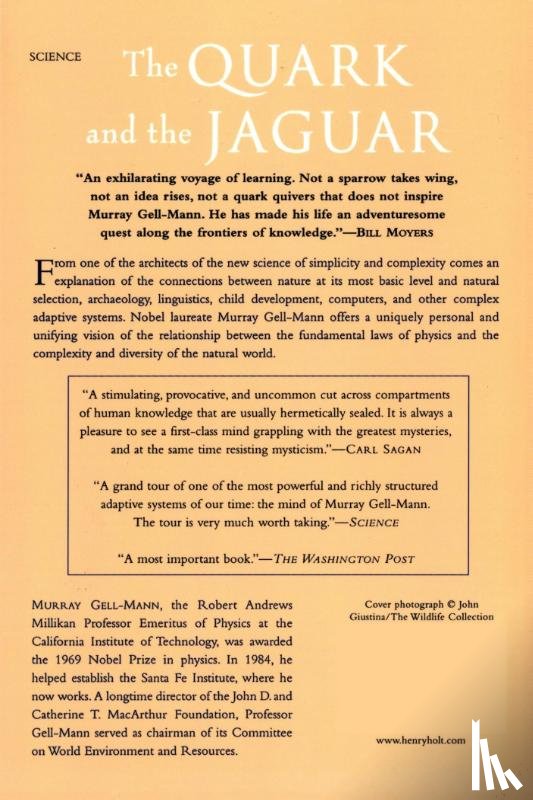 Gell-Mann, Professor Murray (Santa Fe Inst USA) - The Quark and the Jaguar