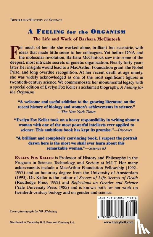 Evelyn Fox Keller, Keller - A Feeling for the Organism, 10th Aniversary Edition