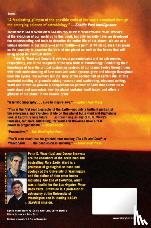 Ward, Peter, Brownlee, Don, Brownlee, Donald - The Life and Death of Planet Earth