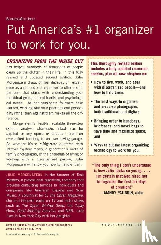 Morgenstern, Julie - Organizing from the Inside Out