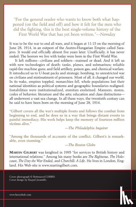 Gilbert, Martin - The First World War